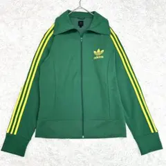 美品　アディダス　トラックジャケット　トレフォイル　レトロカラー　XL　グリーンのサムネイル