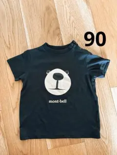 mont-bell クマプリント 黒色 Tシャツ 90