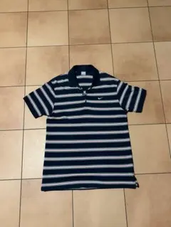 00s Nike ネイビーポロシャツ　ボーダー柄