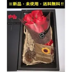 ▲新品♪可愛くてゴージャス♪バラ7本ソープフラワー&手紙（紙袋付）♬2811