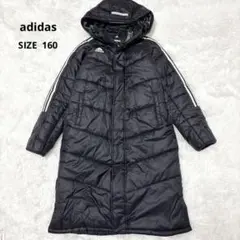アディダス ベンチコート 中綿コート 防寒 ブラック キッズ 160cm S
