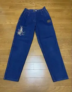 【美品】ILY a LONG TEMPS イリヤロンタン デニム 刺繍 ラビット