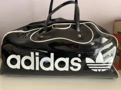 adidas エナメルボストンバッグ 黒 ヴィンテージ