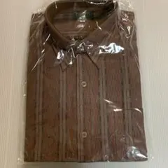 F.CONCEPT Mサイズ ストライプ長袖シャツ　ブラウン　Mサイズ