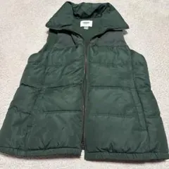 OLD NAVY ダークグリーン フード付きベスト M
