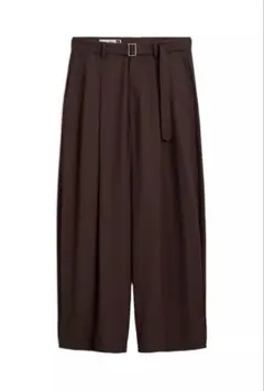ZARA ウールワイドパンツ　42ブラウンのサムネイル
