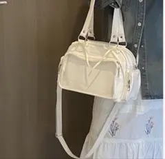 痛バッグ 小さめ 痛バ ミニ 推し活 ブラック ショルダーバック ベージュ