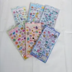 ぷくぷくシール　6枚セット デコやごほうびシールに　かわいい