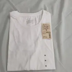 新品タグ付き無印良品　天竺編みクルーネック半袖Tシャツ　Mホワイトのサムネイル