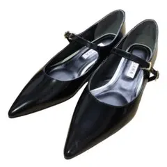 ほぼ未使用 DIANA ダイアナ パンプス フラットシューズ 黒 22.5㎝