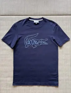 LACOSTE ラコステ ロゴ刺繍 Tシャツ ネイビー Mサイズ