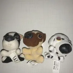 犬のぬいぐるみ3体セット