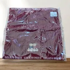 ジェラートピケ　gelato pique ベア刺繍 ハンドタオル レッド