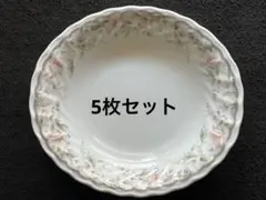NARUMI ナルミ 楕円 カレー皿 花柄 5枚セット