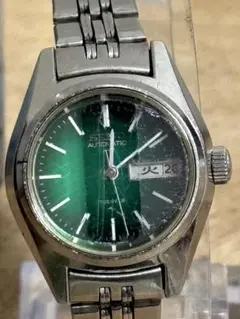 稼働品 SEIKO 2906-0080 自動巻 カットガラス グリーン文字盤 - メルカリ