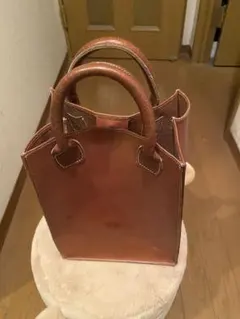 シブヤカバン シカ革巾着（全革） 鹿革 ショルダーバッグ ブラウン 