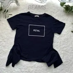 ビームス BEAMS HEART ネイビー 半袖 Tシャツ PETAL ロゴのサムネイル