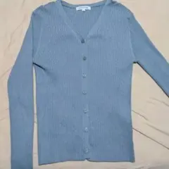 NATURAL BEAUTY BASIC リブ編み Vネック 長袖カーディガン