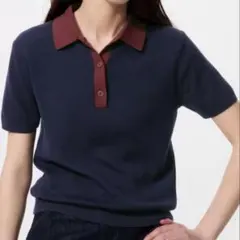 【新品未使用】UNIQLO ポロシャツ ポロセーター　ネイビー　Lサイズ
