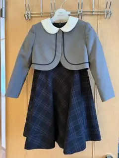 フォーマルドレスセット ボレロと襟付き半袖ワンピース