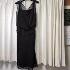 ユナイテッドアローズ　Mサイズ　美品　ブラックドレープデザインドレス