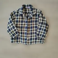 ミキハウス チェック柄 長袖シャツ 90