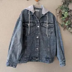 ♥Lovetoxic【150cm・Ｍ】 フード付きデニムジャケット