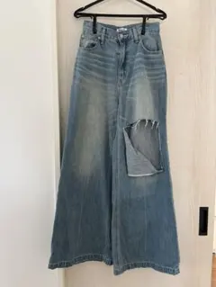 EVRIS ダメージ フレアデニム パンツ Mサイズのサムネイル