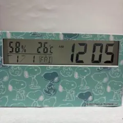 スヌーピー デジタル置時計 温湿度計付き