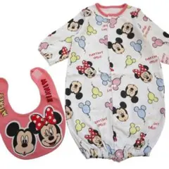 極美品 ベビーザらス ディズニー 2WAYオール スタイ付き ミッキーミニー