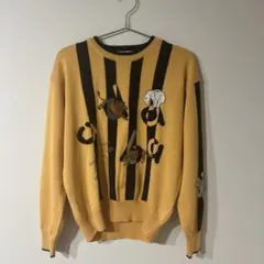 adabat （アダバット） ニットセーター アニマル刺繍入り