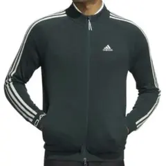 adidas 長袖 フルジップ セーター スリーライン Sサイズのサムネイル