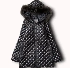 ビ*ー様 DUVETICA ダウンコート 黒 キルティング 42 デュベティカ