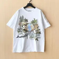 90s USA製古着 ヴィンテージ アニマル、ネイチャー系 Tシャツ 地球 動物