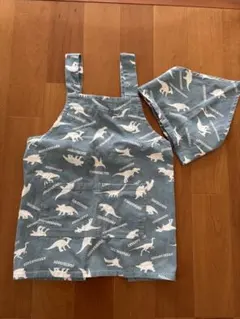 恐竜柄 キッズエプロン 120cm