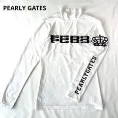 【美品】 PEARLY GATES インナー モックネック 白 ロングスリーブ