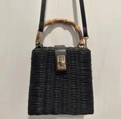 ZARA 2wayカゴバッグ ショルダー 黒