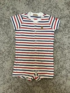 ミキハウス ストライプロンパース 80