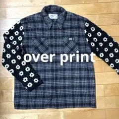 over print Crochet knitting Shirts M