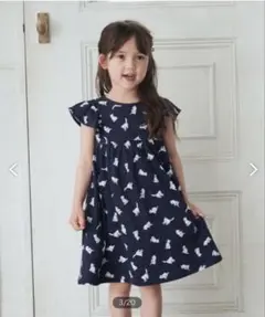 amyfam kids ネコ総柄ワンピース