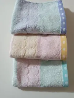 無撚糸フェイスタオル3枚セット