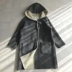 tumugu ツムグ 裏ボア フードコート グレー