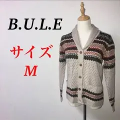 a1204【B.U.L.E】ロングカーディガン　水玉模様　総柄