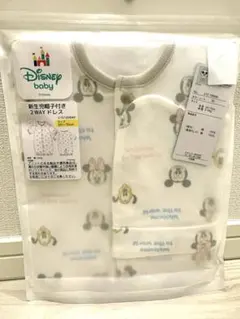 【新品】Disney baby ミッキー＆ミニー　ツーウェイドレスオール 帽子付