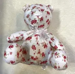 【美品】クマイリー　花柄　ぬいぐるみ