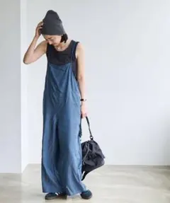 coen コーエン ライトデニムキャミサロペット オーバーオール
