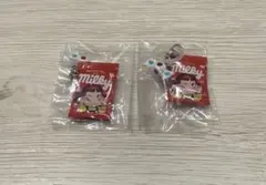 不二家 Milky ミルキー ペコちゃん めじるしチャーム 2個セット