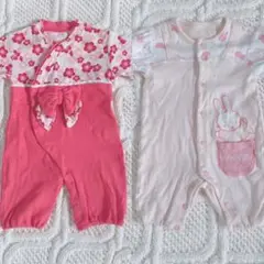 2点セット　女の子　ロンパース　70cm