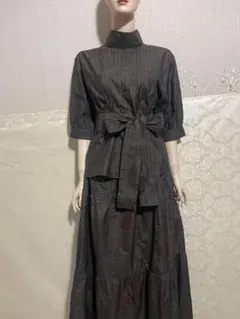 着物リメイクセットアップ　大島紬