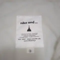 niko and... フード付きホワイトジャケット サイズ3